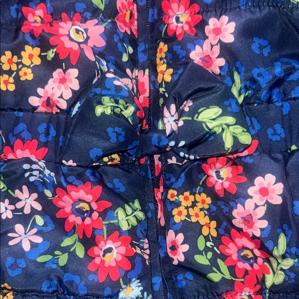 Little Me Navy Floral Jacket - Picture 5 of 10